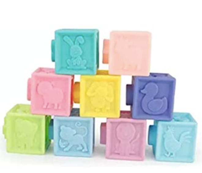 Soft Chew Educational Building Blocks is one of the best 3 month olds
