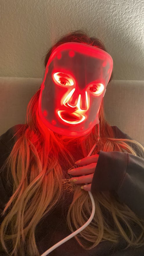 Crystal LED Mask helps with hormonal acne