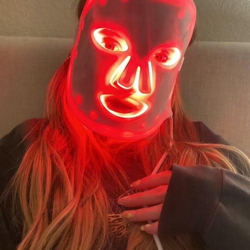 Crystal LED Mask helps with hormonal acne