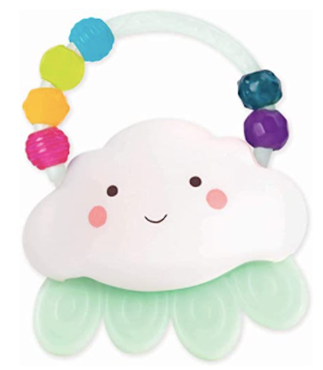 Rain-Glow Squeeze – Light-Up Cloud Rattle is one of the best toys for 3 month olds