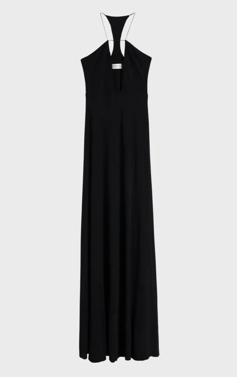 white christmas dresses Cut-Out Gown In Black – Victoria Beckham UK main image 1