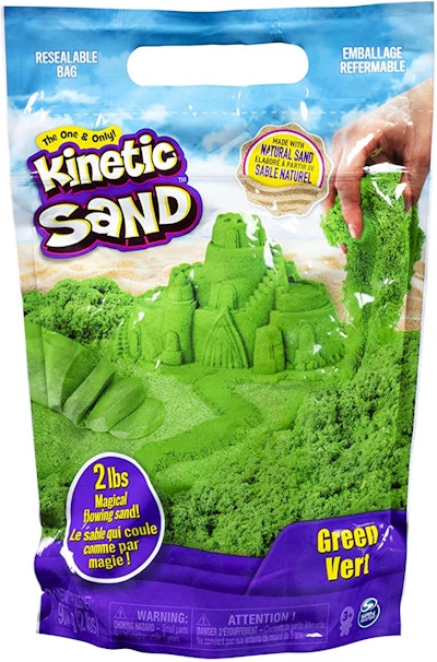 This sand is nontoxic and comes in a variety of colors.