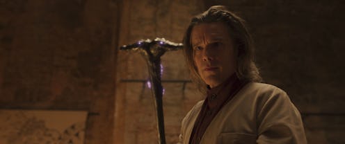 Arthur Harrow on 'Moon Knight' is played by Ethan Hawke. Photo via Disney+