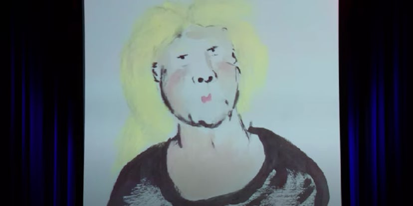 Amy Schumer's husband painted a portrait of her.