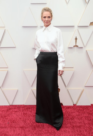 Uma Thurman attends the 94th Annual Academy Awards
