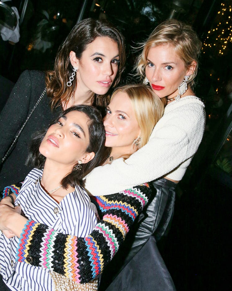 Gala Gordon, Sienna Miller, Sofia Boutella, and Poppy Delevingne at the Chanel Oscars party