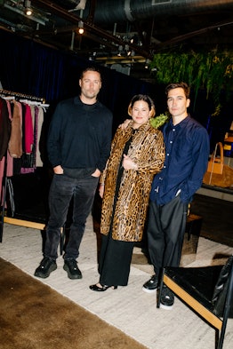 Stacy Smallwood with Jack McCollough and Lazaro Hernandez at Hampden’s Proenza Schouler pop-up shop.