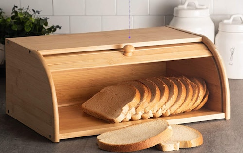 Klee Large Natural Bamboo Roll Top Bread Box