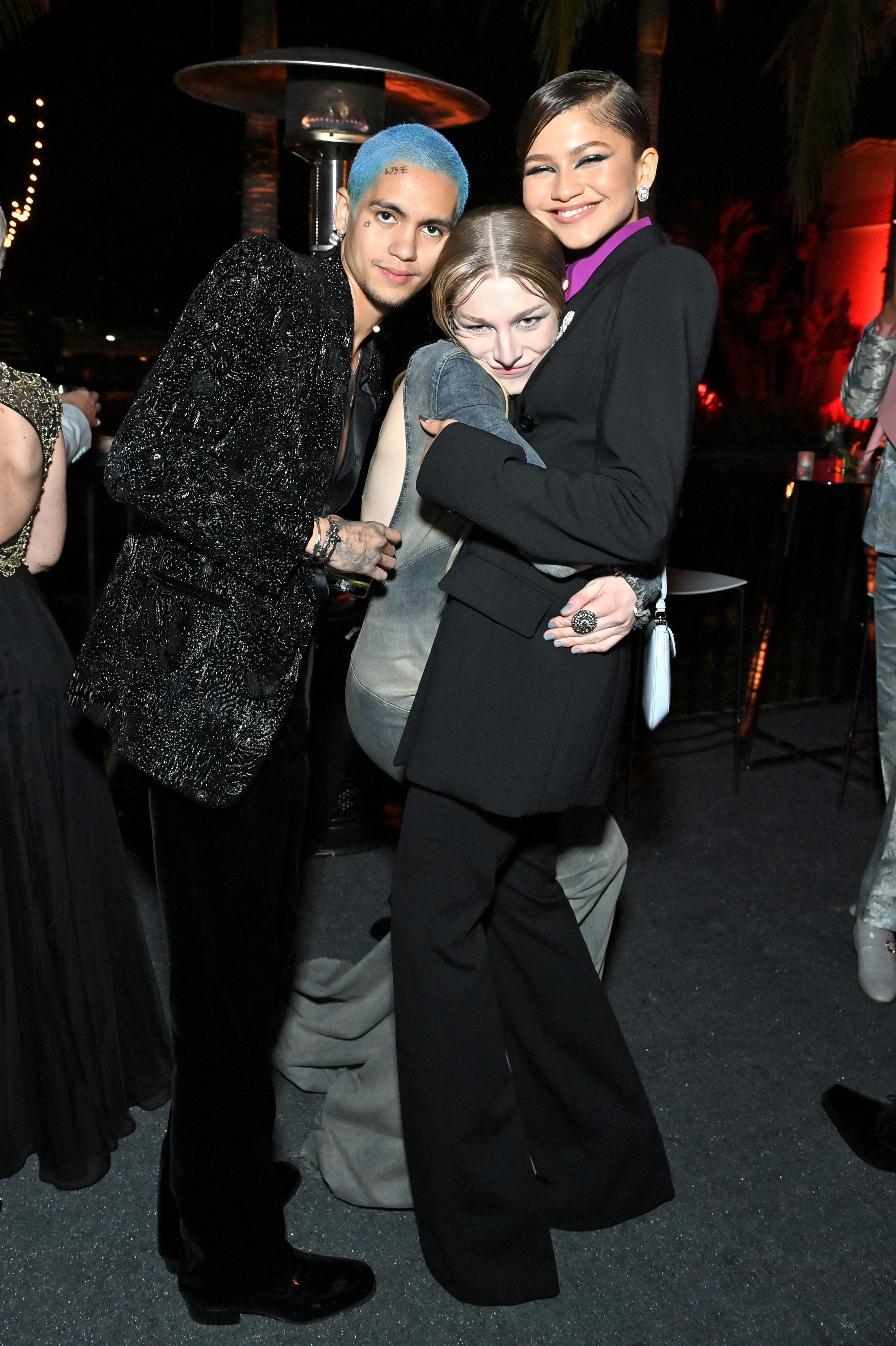 Dominic Fike, Hunter Schager, and Zendaya