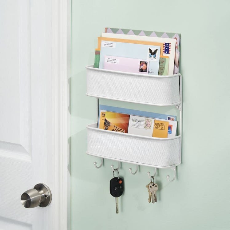 mDesign Wall Mount Mail Organizer 