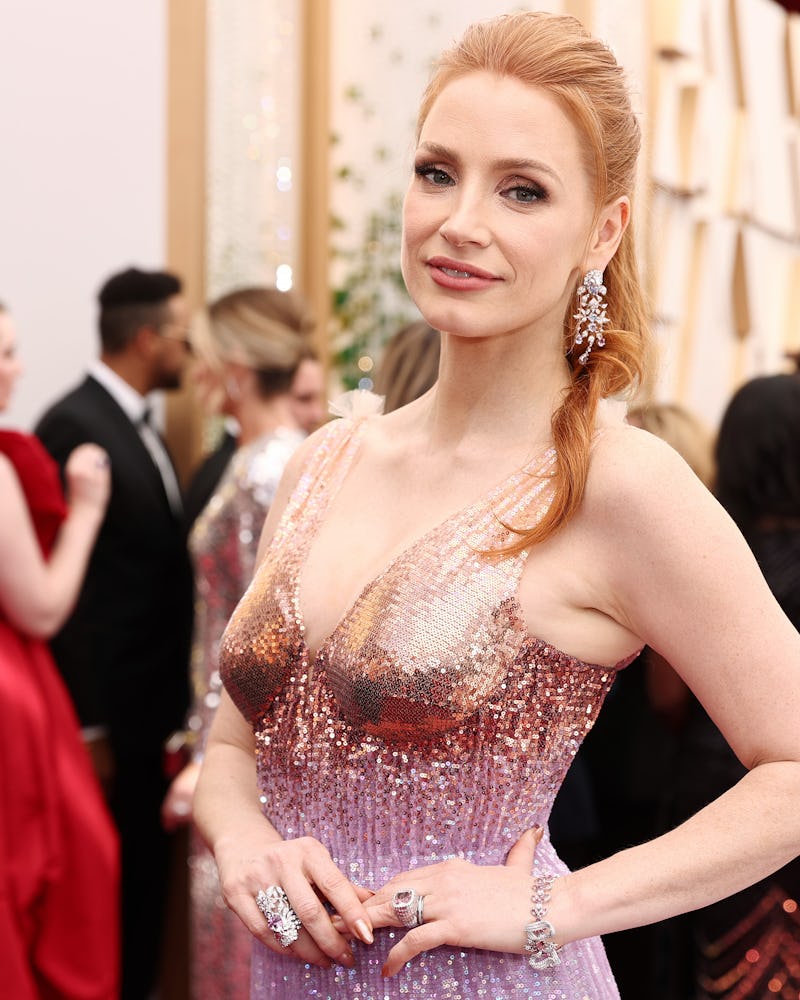 Jessica Chastain in Gucci at the 2022 Oscars.