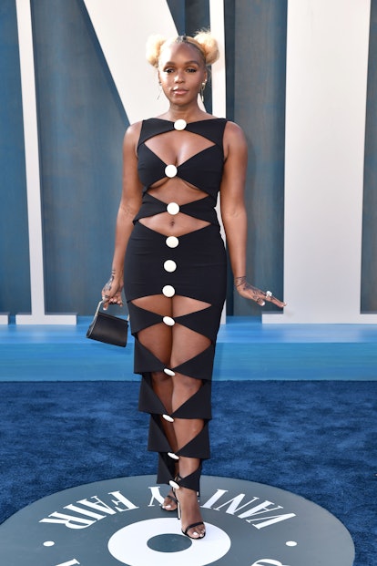 Janelle Monáe attends the 2022 Vanity Fair Oscar Party hosted by Radhika Jones at Wallis Annenberg C...