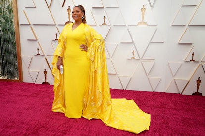 Queen Latifah Oscars 2022 red carpet fashion look.