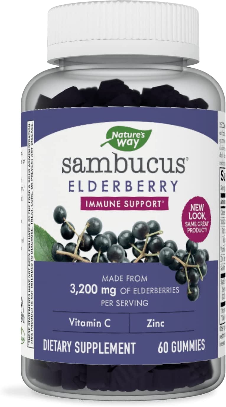 Nature’s Way Sambucus Elderberry Gummies are great to take if you&rsquo;re getting sick.