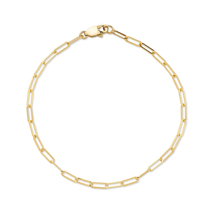 maxi trend 2022 gold paperclip chain bracelet