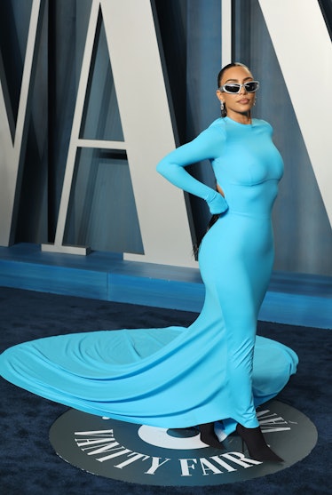 Kim Kardashian attends the 2022 Vanity Fair Oscar Party