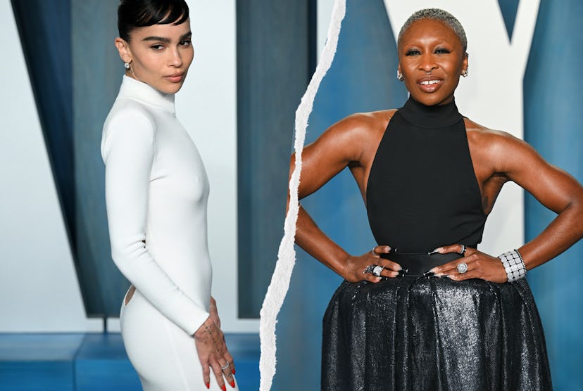 Zoe Kravitz's classic red, Cynthia Erivo's black-tipped nail art, and more of the Oscars 2022 best a...