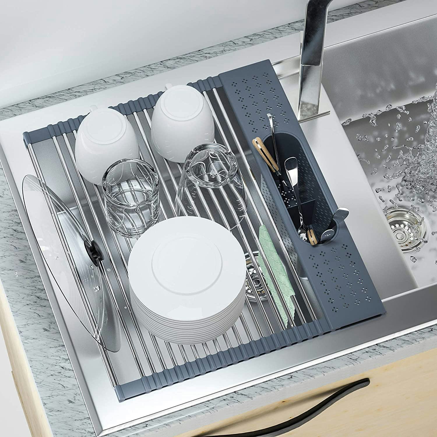 Fixparts Roll Up Dish Drying Rack