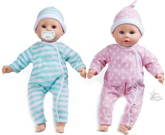 Product photo, two baby dolls 