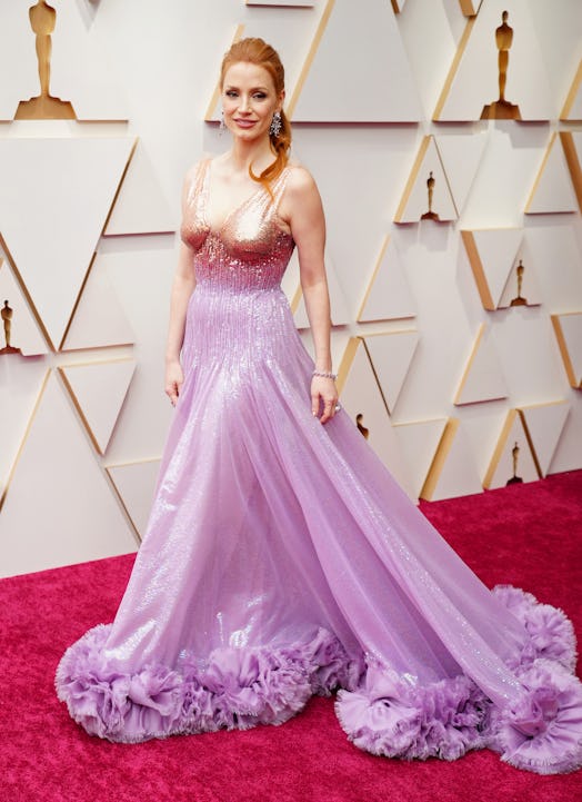 Jessica Chastain 2022 Oscars in Gucci.