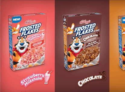 Frosted Flakes' new Strawberry Milkshake and Cinnamon French Toast flavors are sweet.