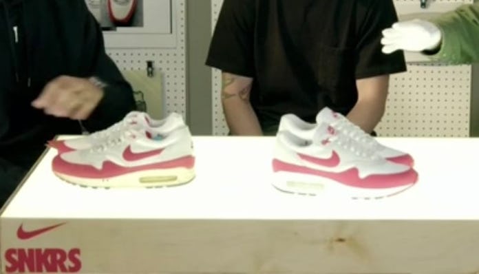 Nike Air Max 1 sneaker from 1986 and 2023