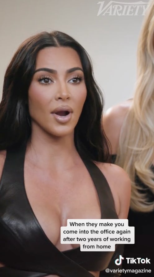 A screenshot from a Variety magazine interview with Kim Kardashian's "nobody wants to work" quote. T...