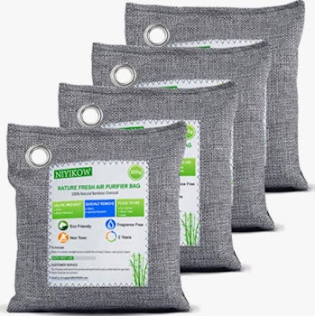 NIYIKOW Nature Fresh Bamboo Charcoal Air Purifying Bags (4-Pack)
