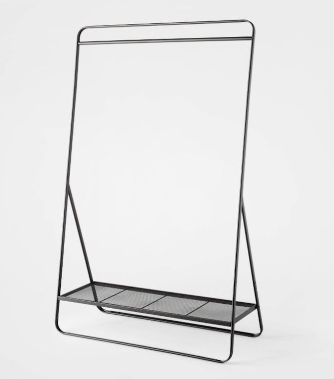 metal garment rack for hanging clothes in closet