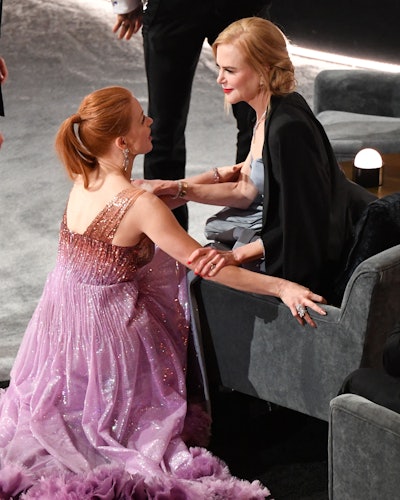 Jessica Chastain and Nicole Kidman at the 2022 Oscars