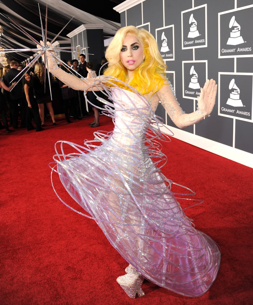Lady Gaga arrives at the 52nd Annual GRAMMY Awards 