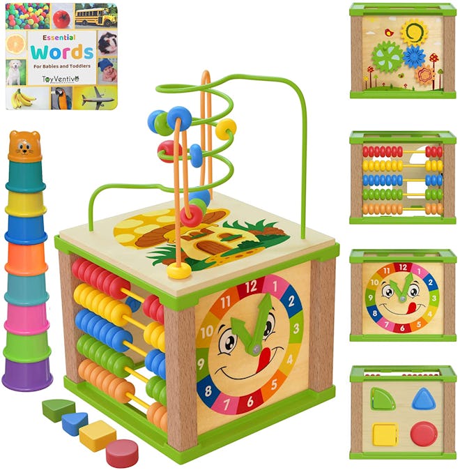Product photo, activity cube toy for 18-month-old