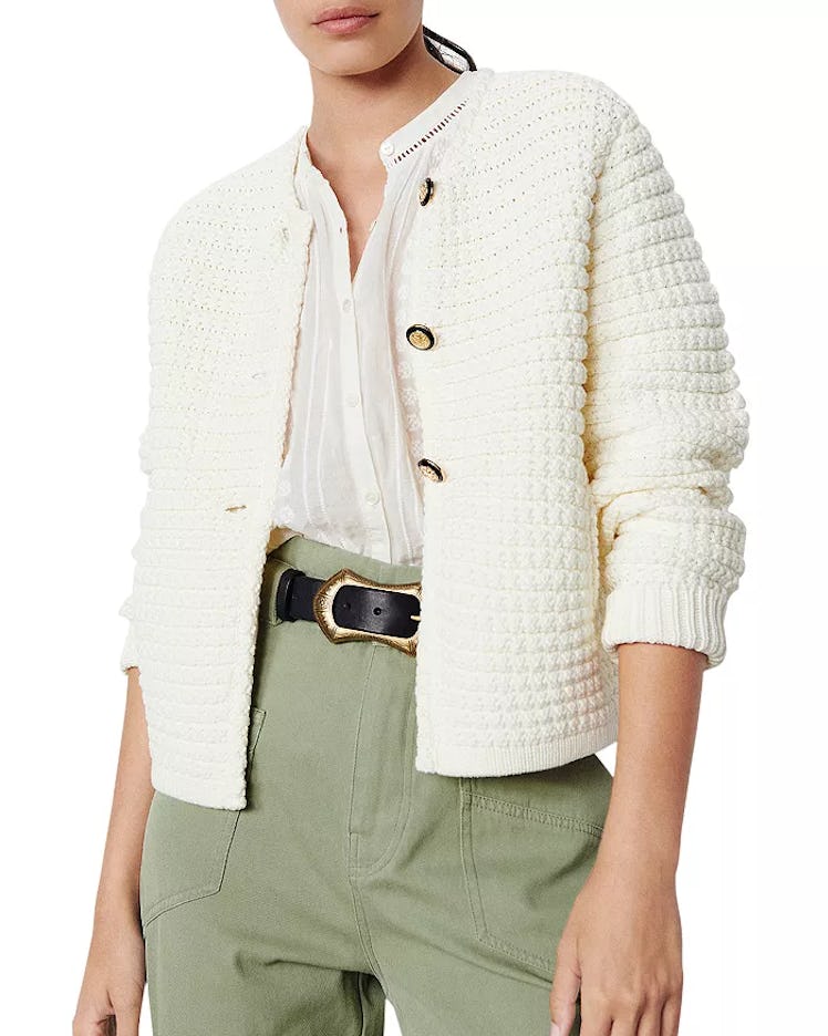 maxi trend 2022 cream cardigan with buttons