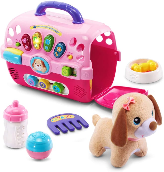 Toy dog with carrier, toys for 18-month-olds