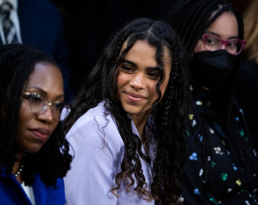 Judge Ketanji Brown Jackson, President Biden's nominee for Associate Justice to the Supreme Court, s...