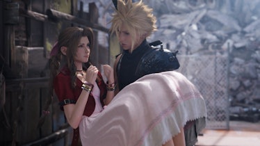 Cloud catching Aerith