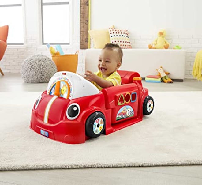 This little car will cruise along with your baby into their toddler years.
