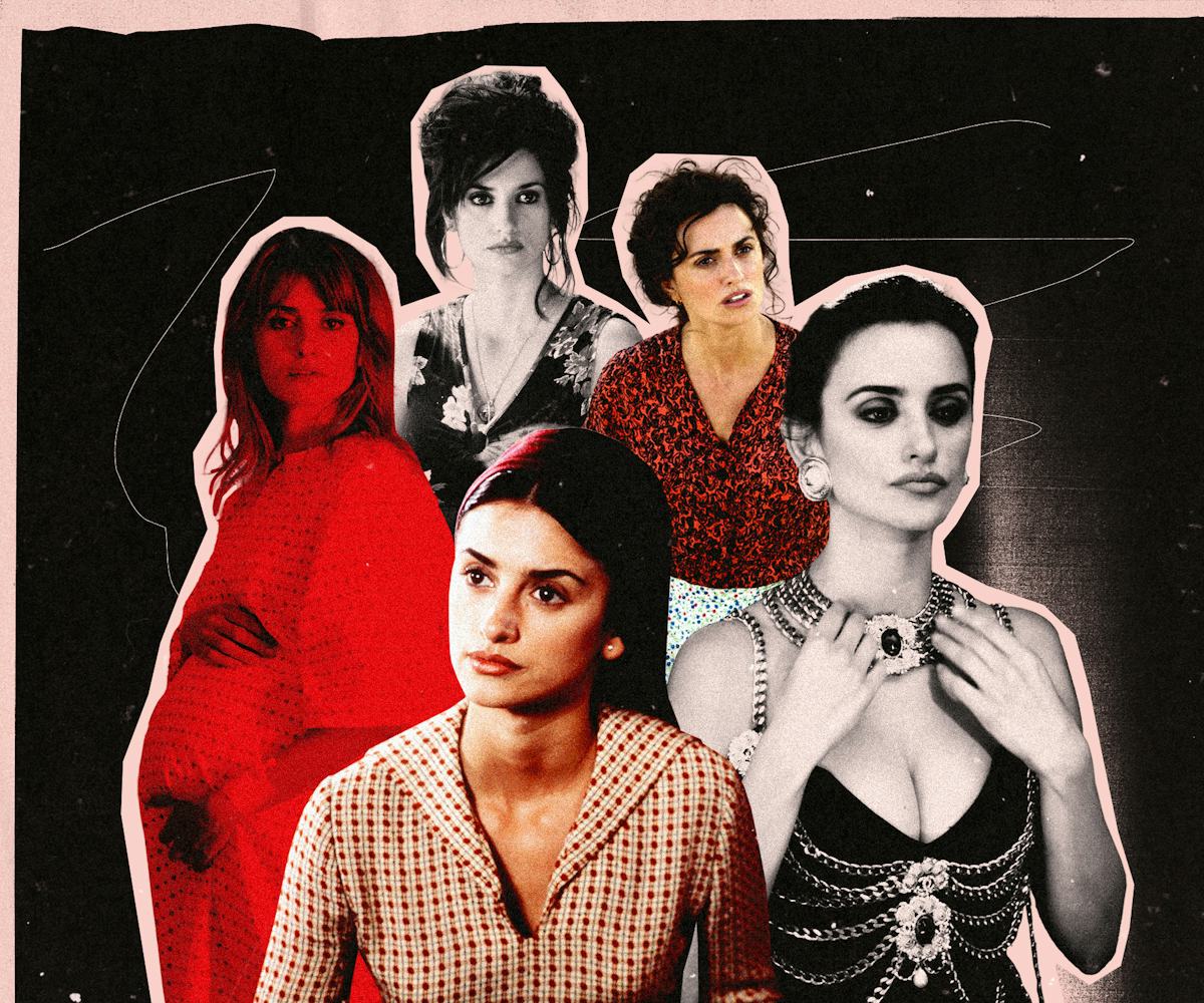 Actress Penelope Cruz cover with multiple movie scenes originating from her collaboration with direc...