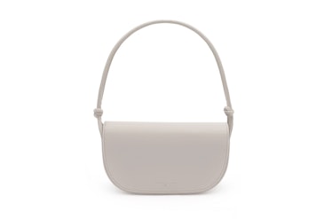 This off-white baguette bag from von Holzhausen is minimalist and sustainably made.
