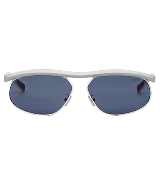 Dior Blue Rectangular Sunglasses