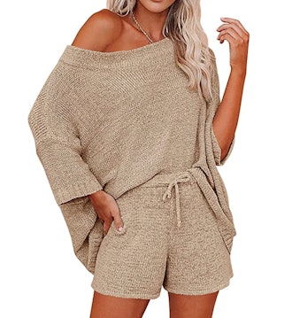 Ermonn Knit Sweater And Shorts Set (2 Pieces)