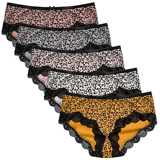 KNITLORD Lace Trim Panties (6-Pack)