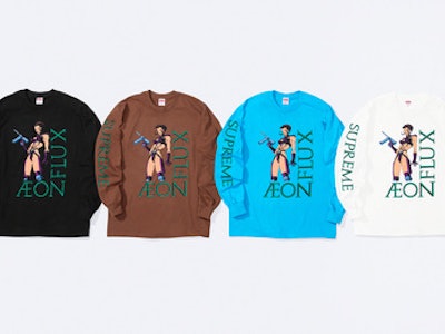 Supreme x Aeon Flux Spring 2022 collection long-sleeves