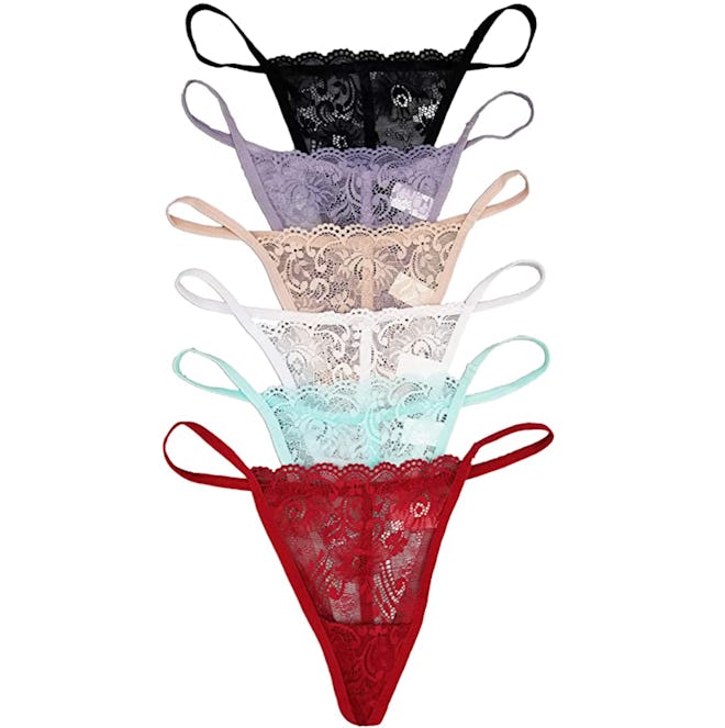 Vision Underwear Lace Thongs (6-Pack)