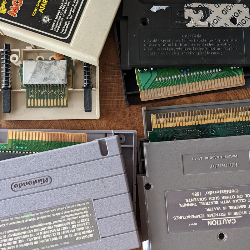 Opened up Nintendo game cartridges