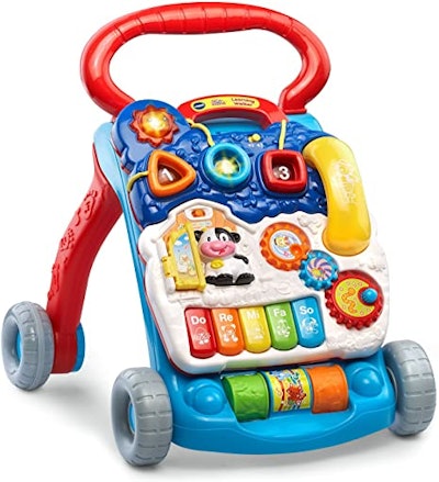 This highly rated push walker comes in multiple colors for whatever your kiddo loves most.