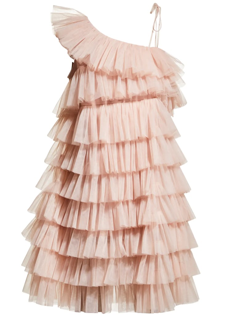 Ruffled Tulle Cocktail Dress