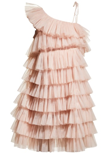 Ruffled Tulle Cocktail Dress