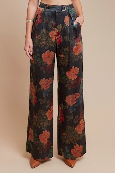 These silk floral trousers from ZIRAN make for a breezy spring/summer outfit.