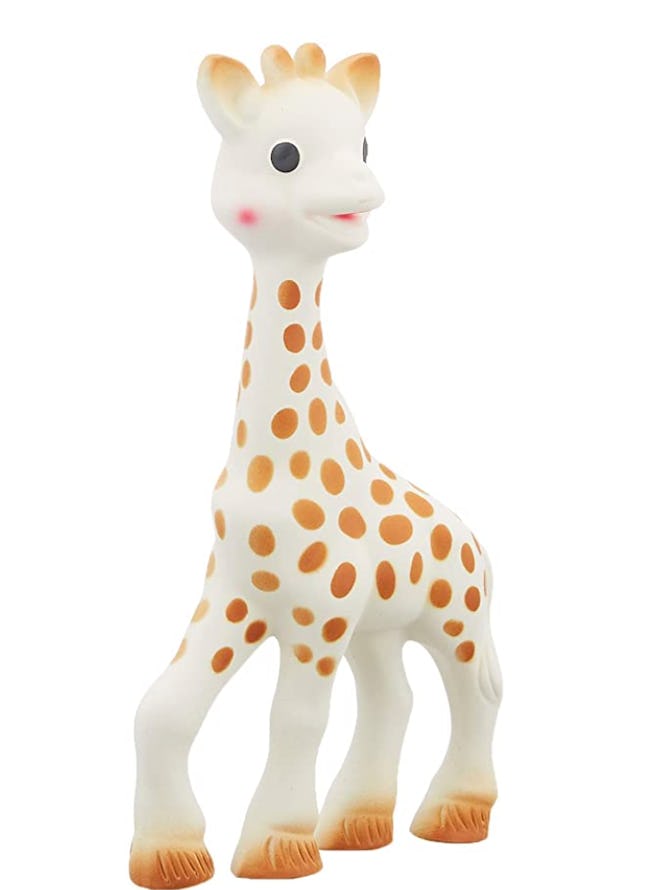 Sophie the Giraffe is one of the most popular toys for 6-month-olds.